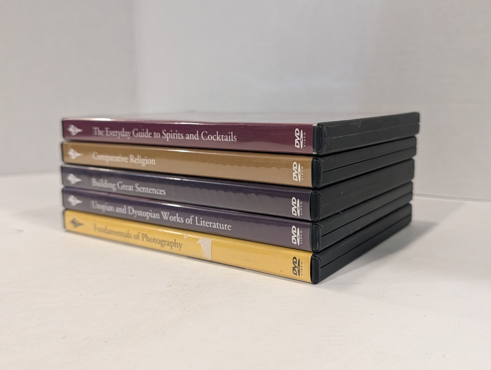 5 Lot Of Great Courses DVDs | Food & Wine, Photography, English, Religion
