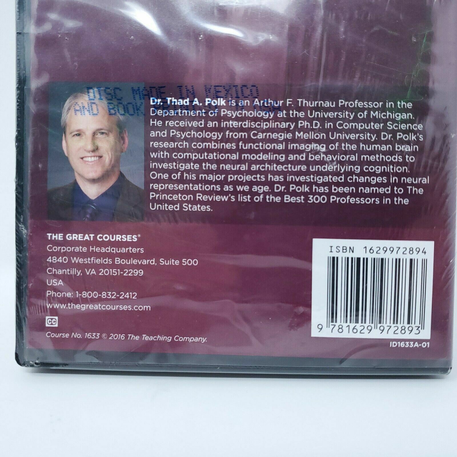 The Great Courses – The Aging Brain dvd and coursebook