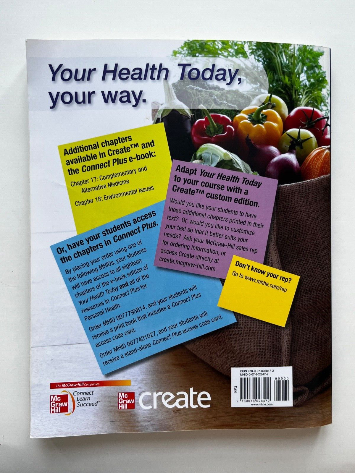 Your Health Today Textbook McGraw Hill 4th Edition – 392 pages + worksheets