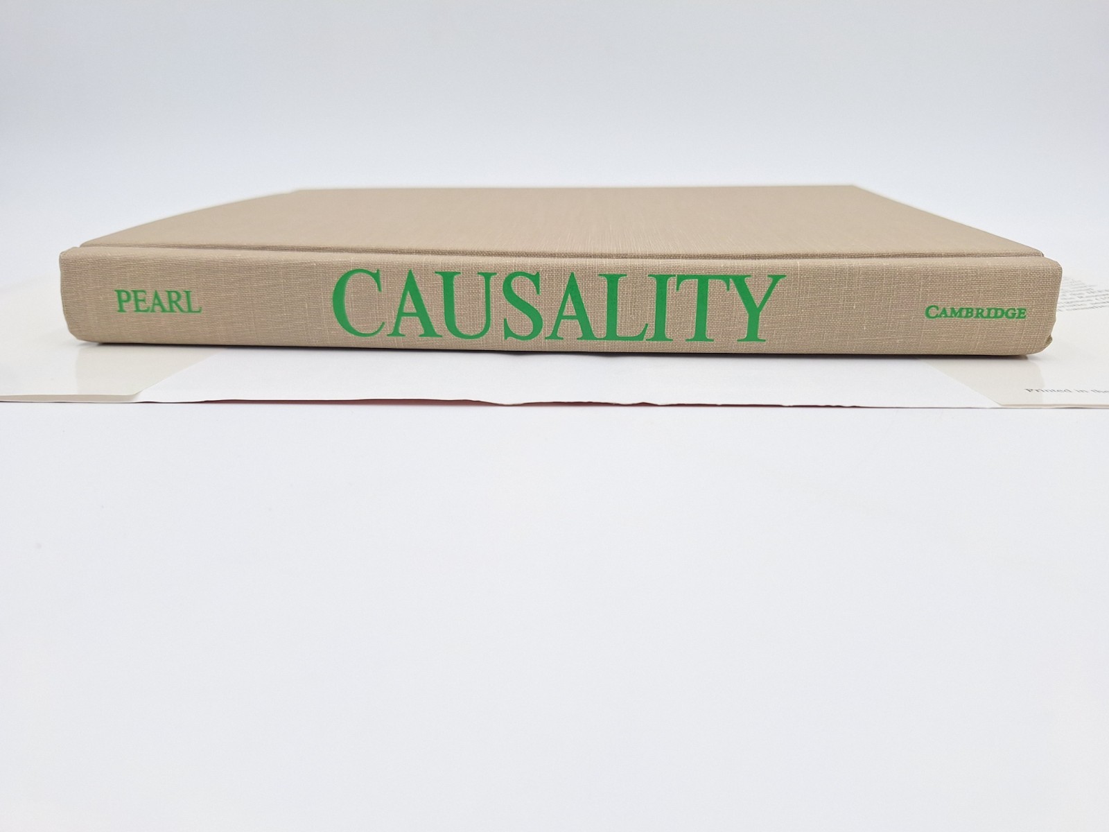 Causality Models, Reasoning, And Inference Judea Pearl 2000 Hardcover Book