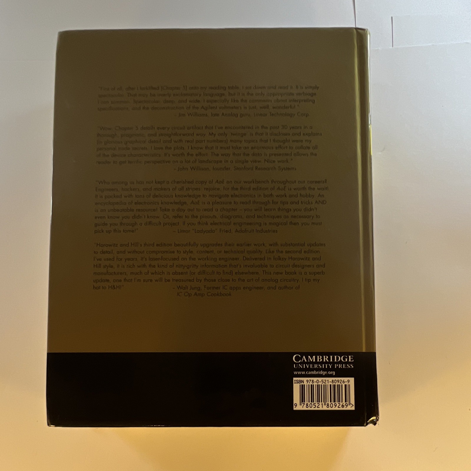 The Art of Electronics 3rd Ed Horowitz/Hill 2015 HC Cambridge Univ Press