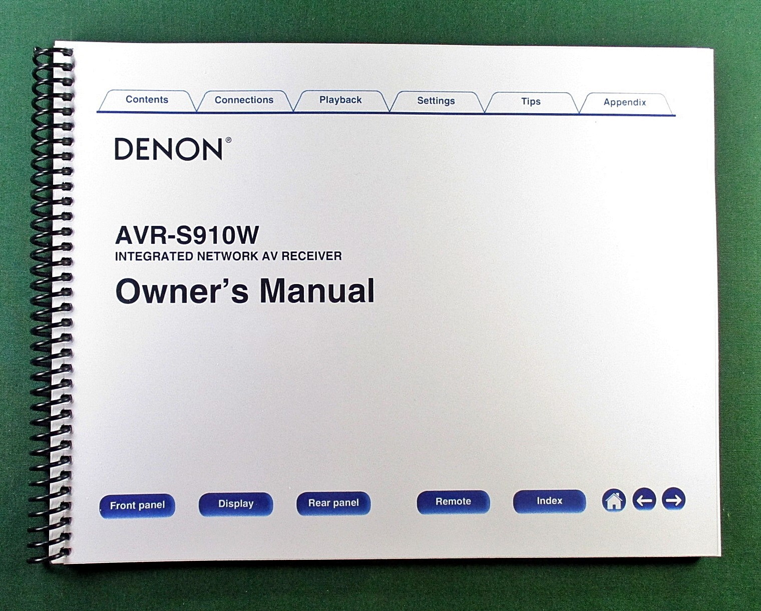 Denon AVR-S910W Instruction Manual: Full Color 285 Pages & Protective Covers!