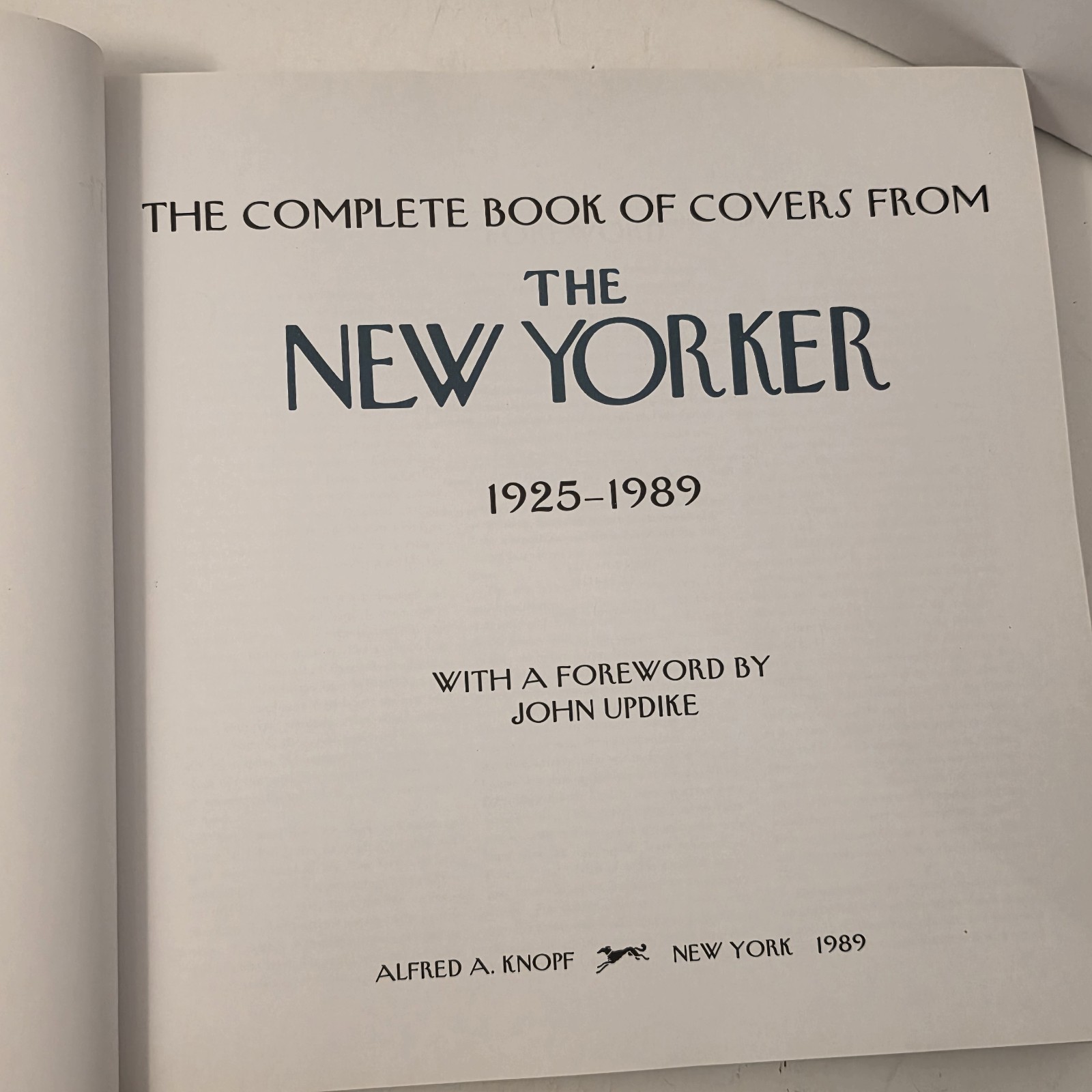 The Complete Book Of Covers From The New Yorker 1925-1989 Hardcover