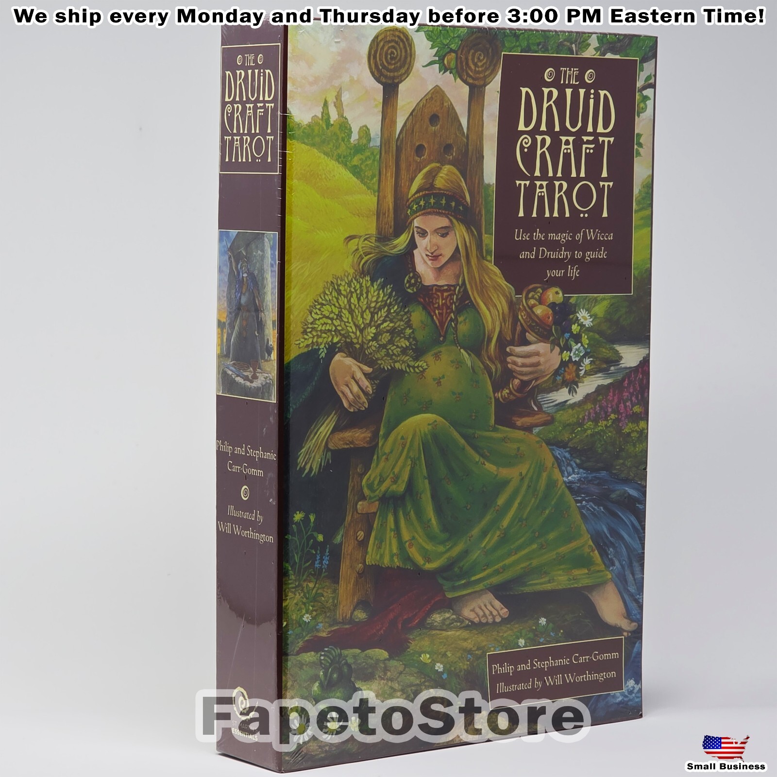The Druid Craft Tarot Deck by Philip Carr-Gomm, Plus 192 pages Guide Book