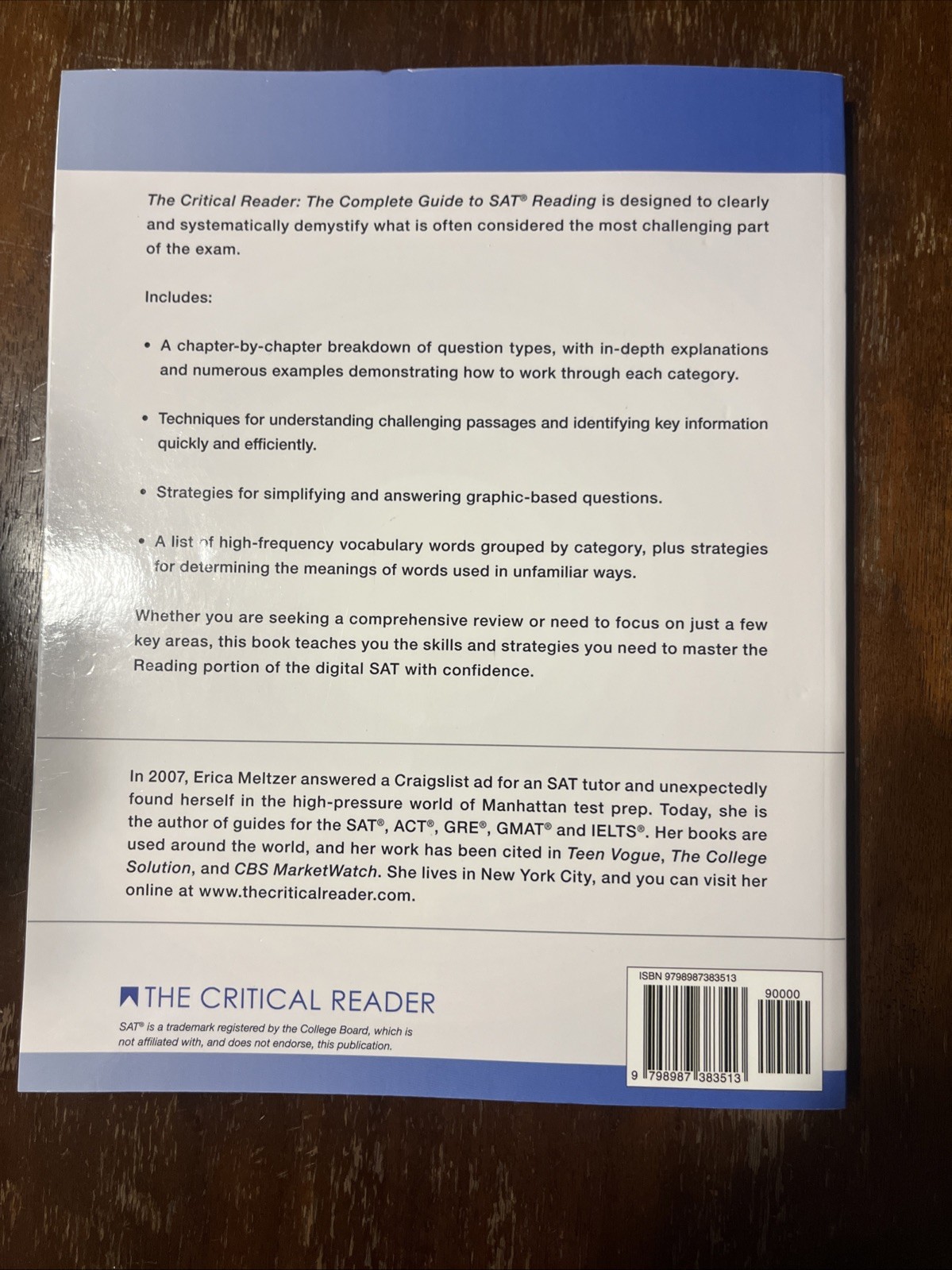 The Complete Guide to SAT Reading, 5th Edition by Erica L. Meltzer (2023)
