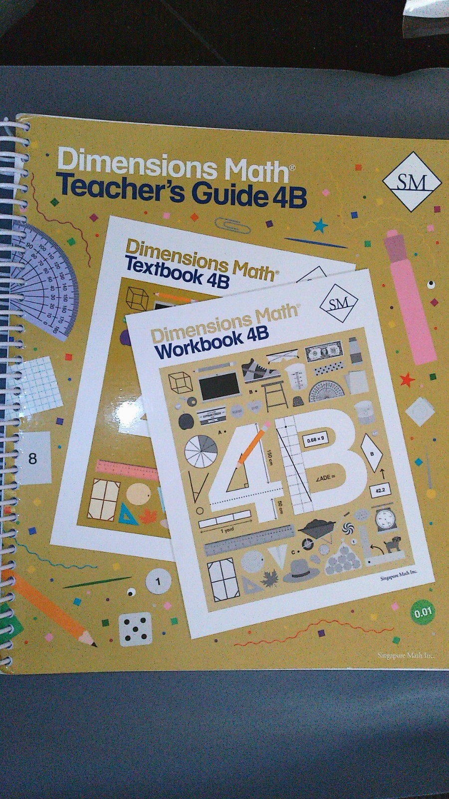 Dimensions Math Teacher’s Guide 4B, Singapore Math Inc. [Spiral-bound] VERY GOOD