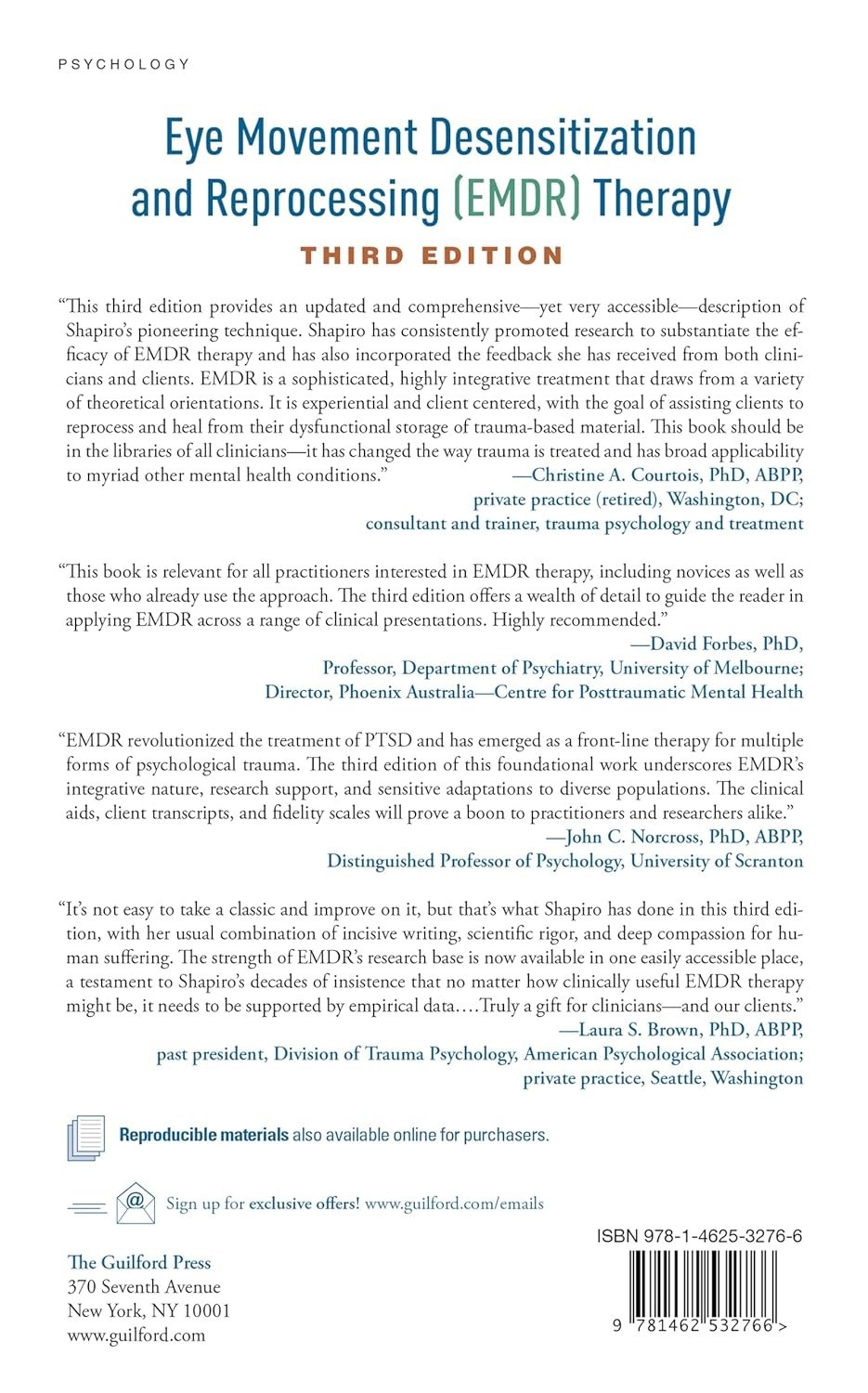 Eye Movement Desensitization and Reprocessing (EMDR) Therapy, Third Edition