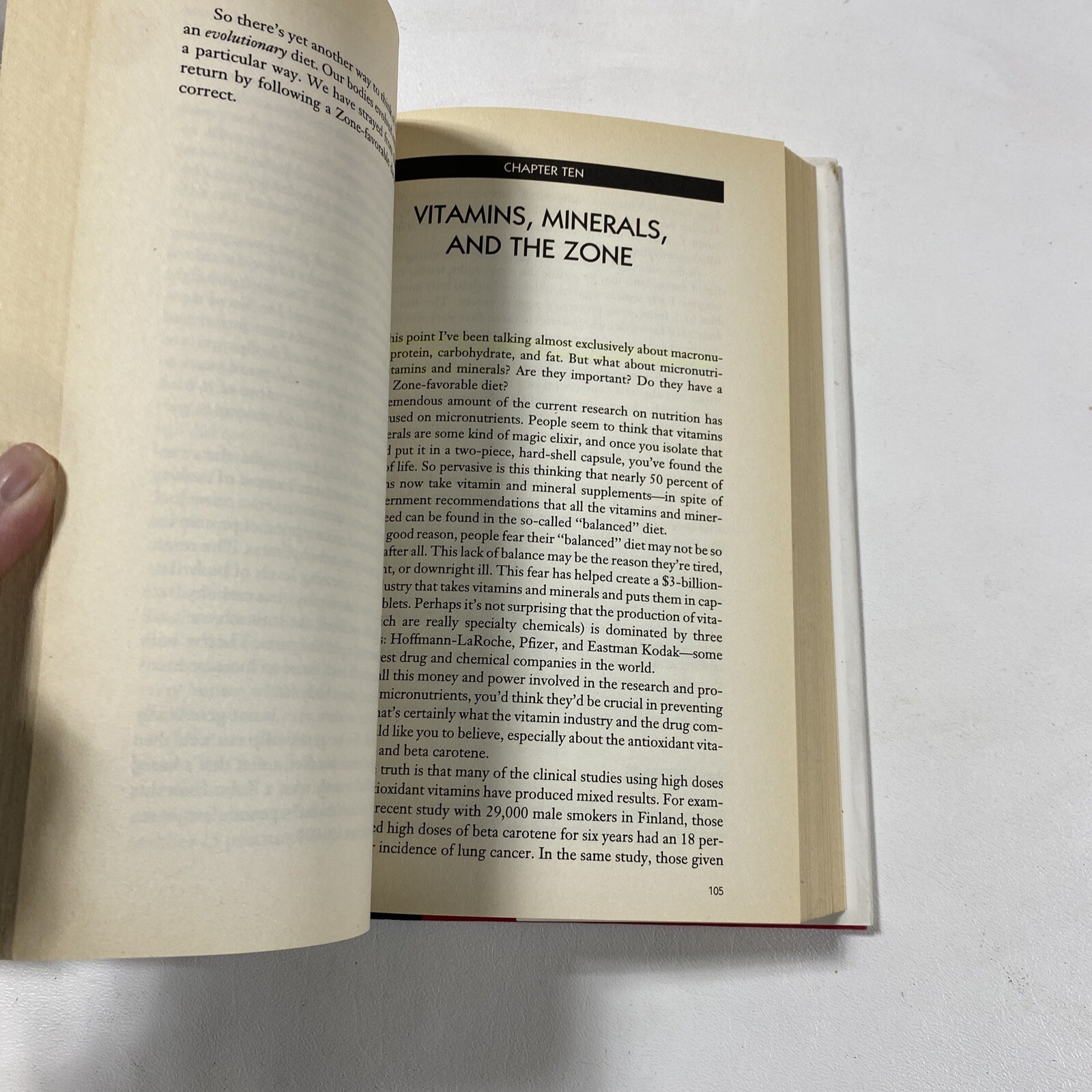 The Zone : A Dietary Road Map – Barry Sears (Dust Jacket, 1995, 1st Edition)