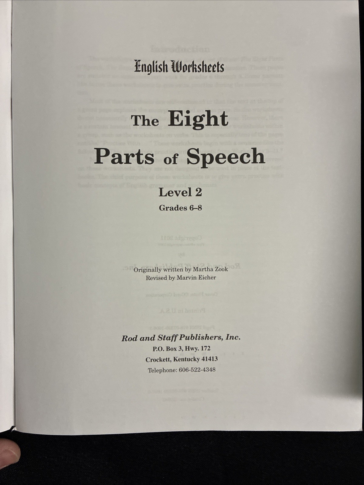 Rod and Staff Remedial English Worksheets Level 2 Teacher Manual Set – Three TEs