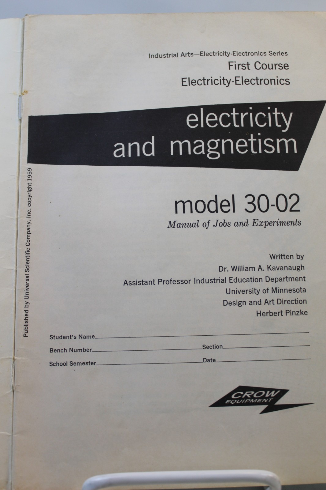 Crow Industrial Arts Course Electricity and Electronics 02,05, and 06 books