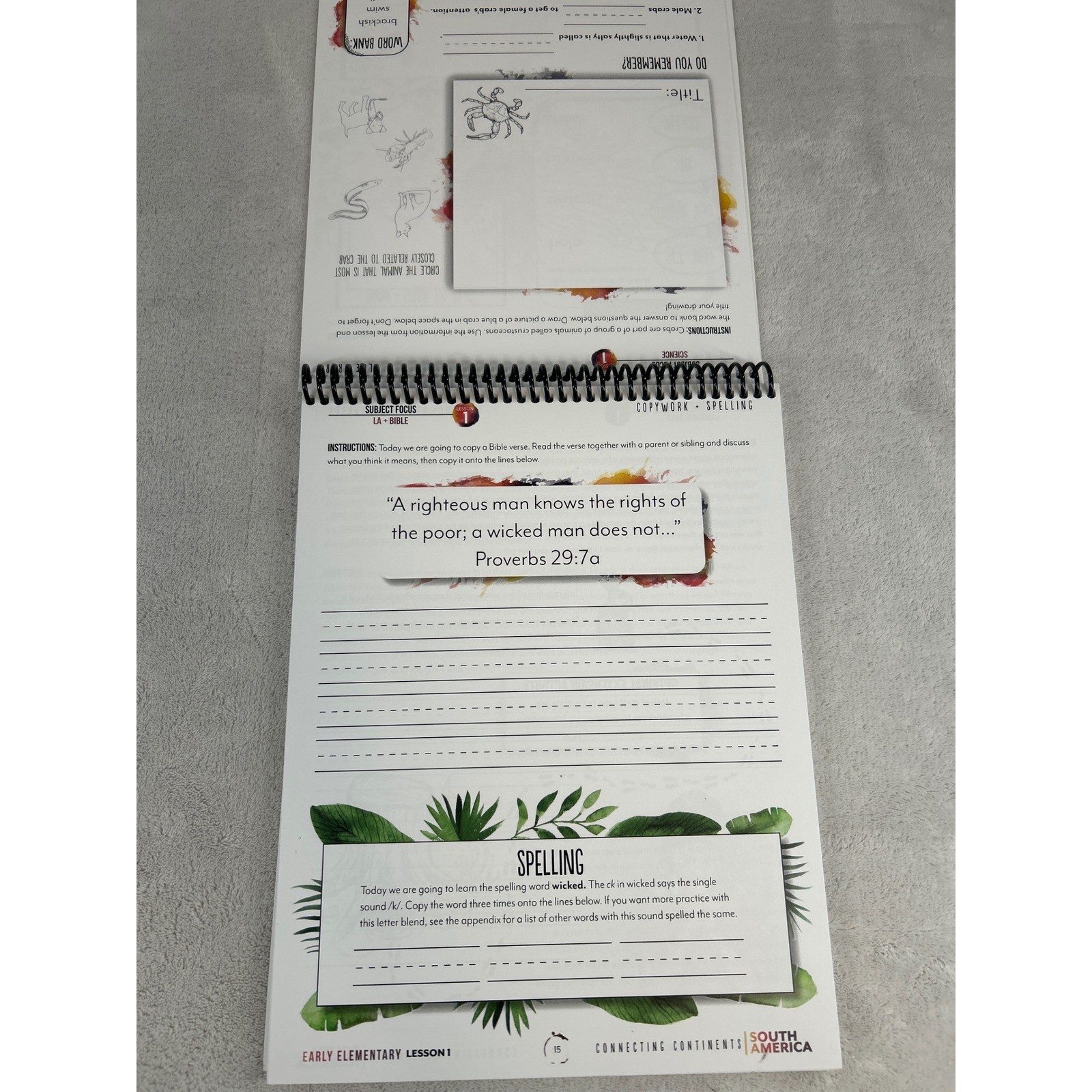 Gather Round Homeschool South America Notebook Early Elementary Student Workbook