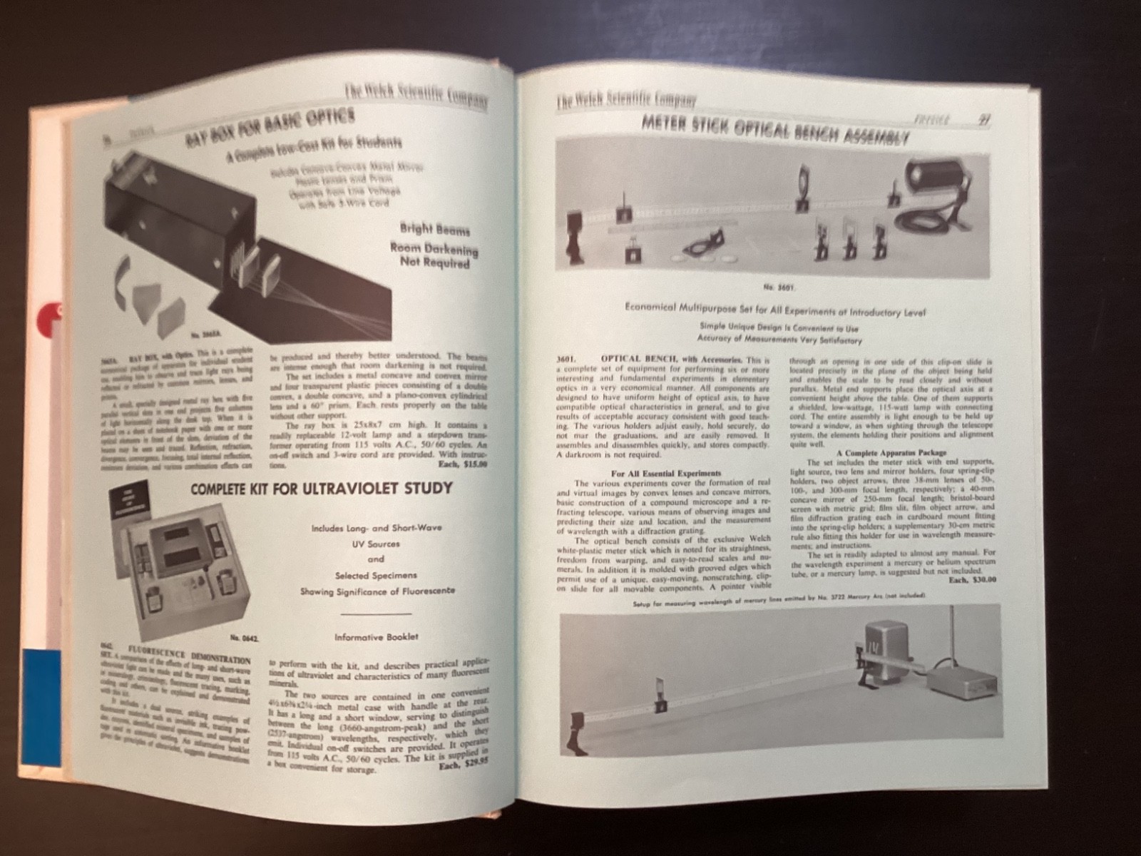1968 Welch Laboratory Apparatus Hardcover Scientific Catalog