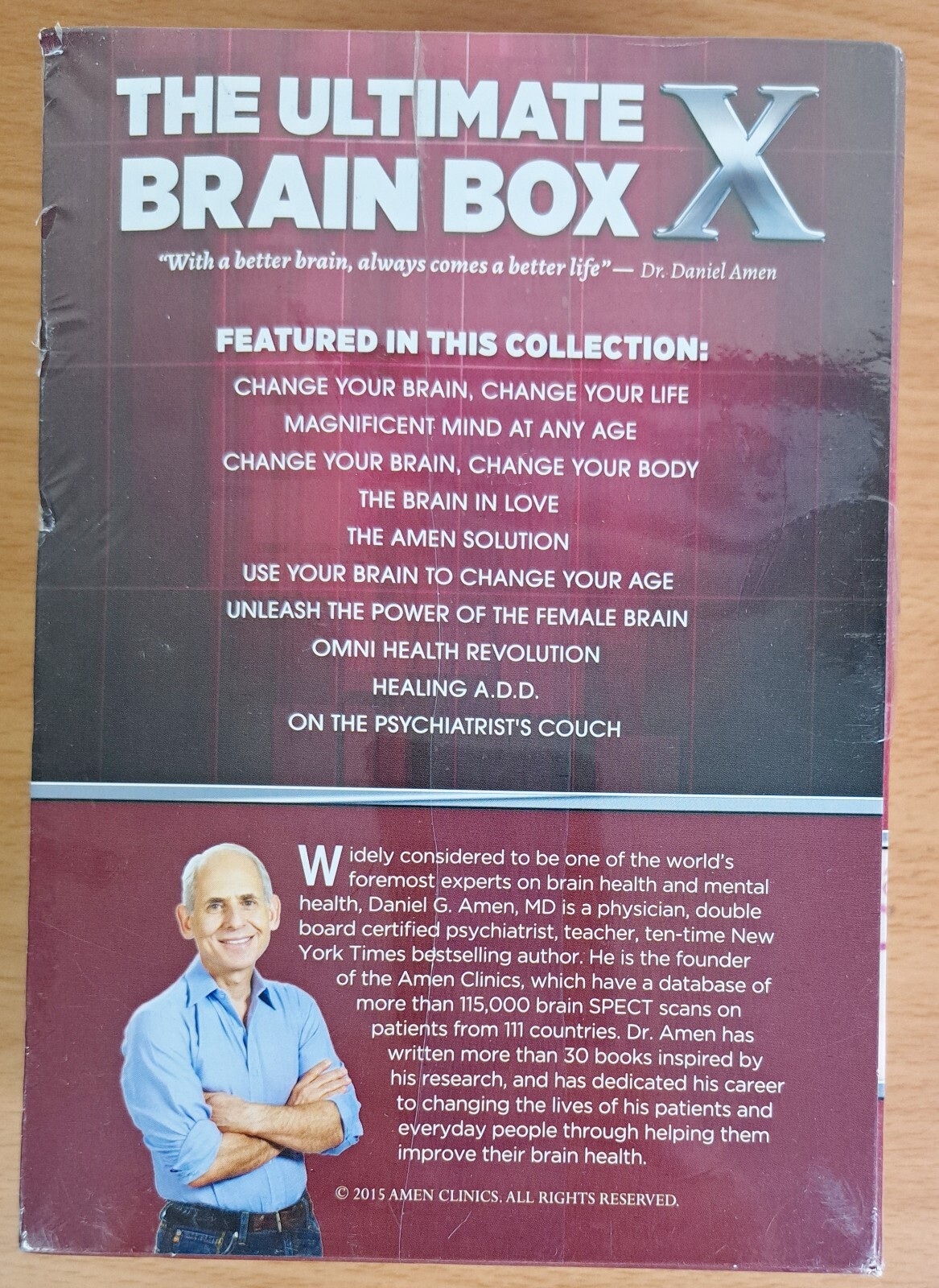 The Ultimate Brain Box X – DVD – 10 disc set – 2015 Daniel G. Amen MD