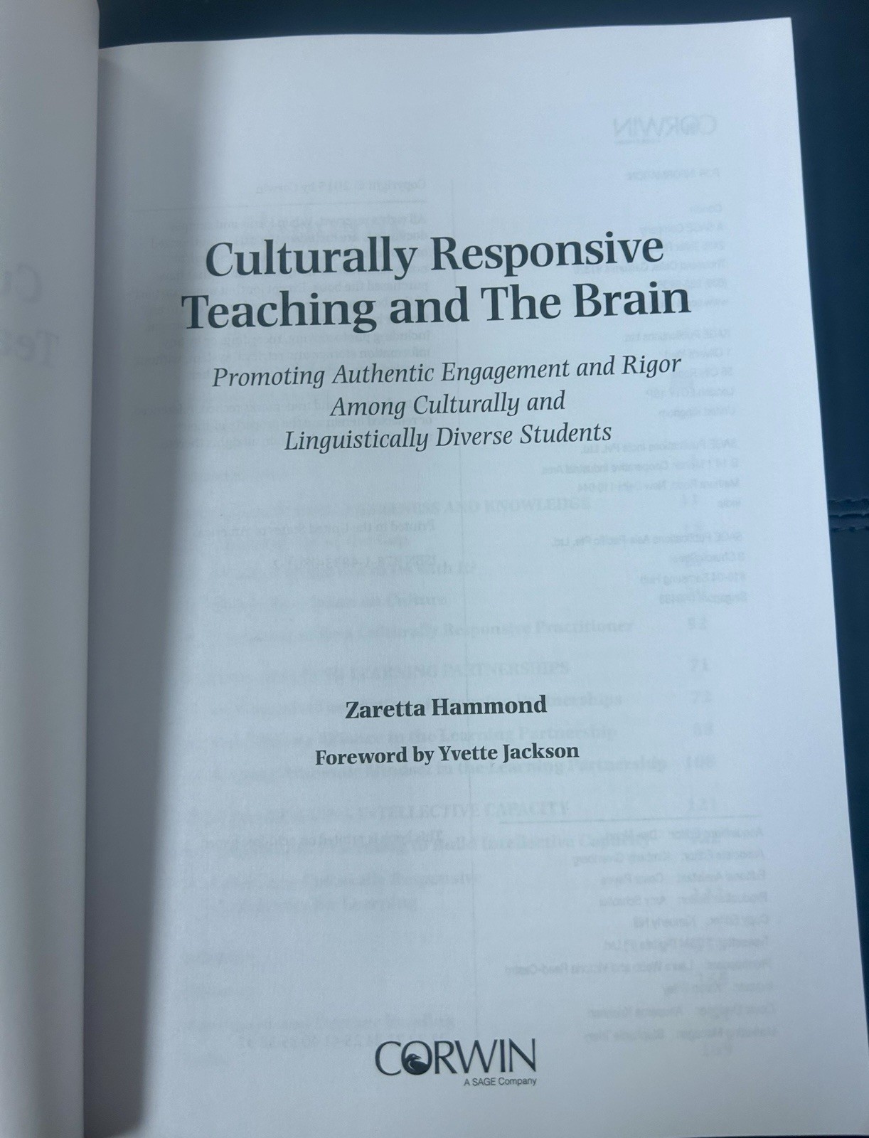 Culturally Responsive Teaching and the Brain: Promoting Authentic Engagement and