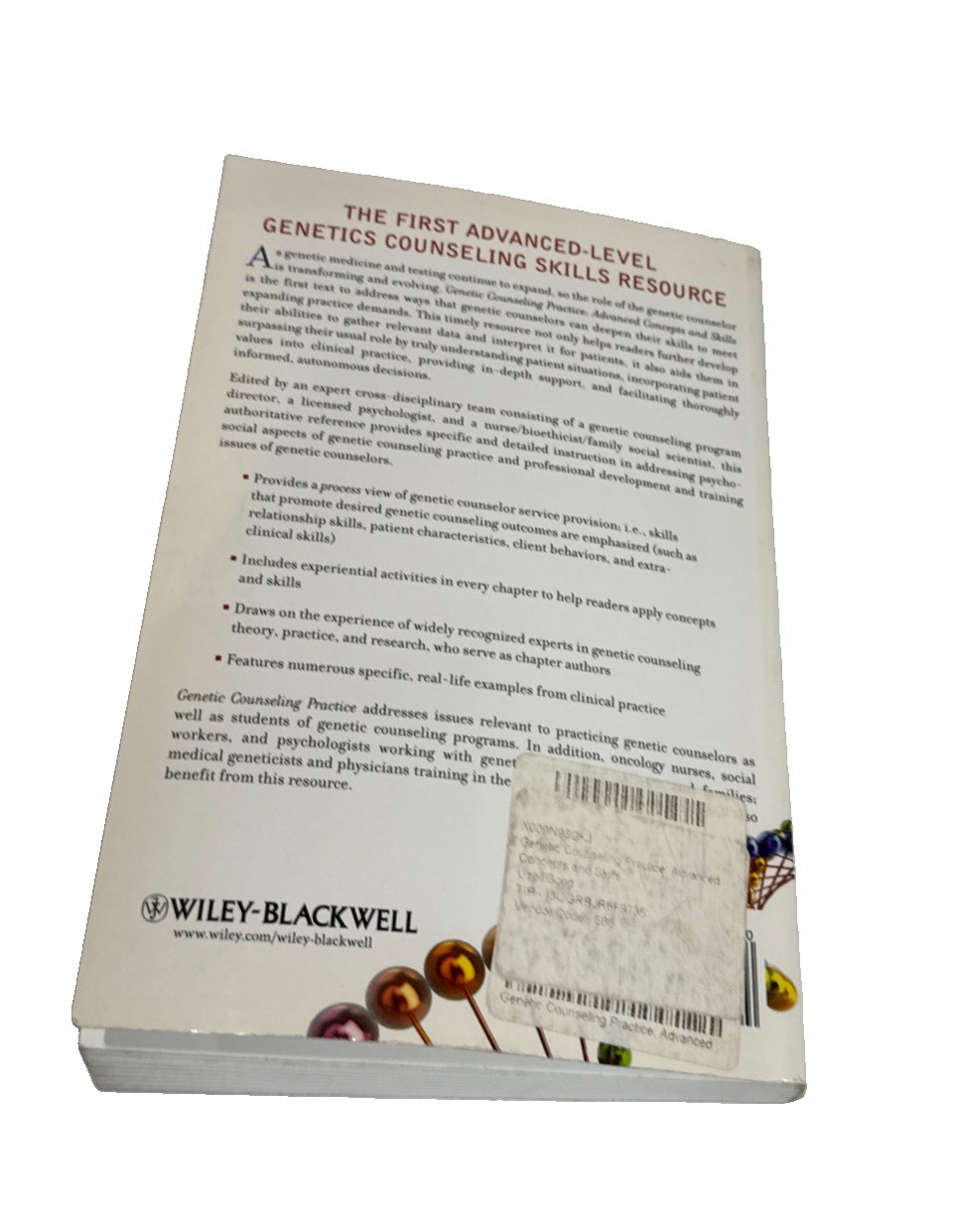 GENETIC COUNSELING PRACTICE / Advanced Concepts and Skills -Wiley-Blackwell 2010