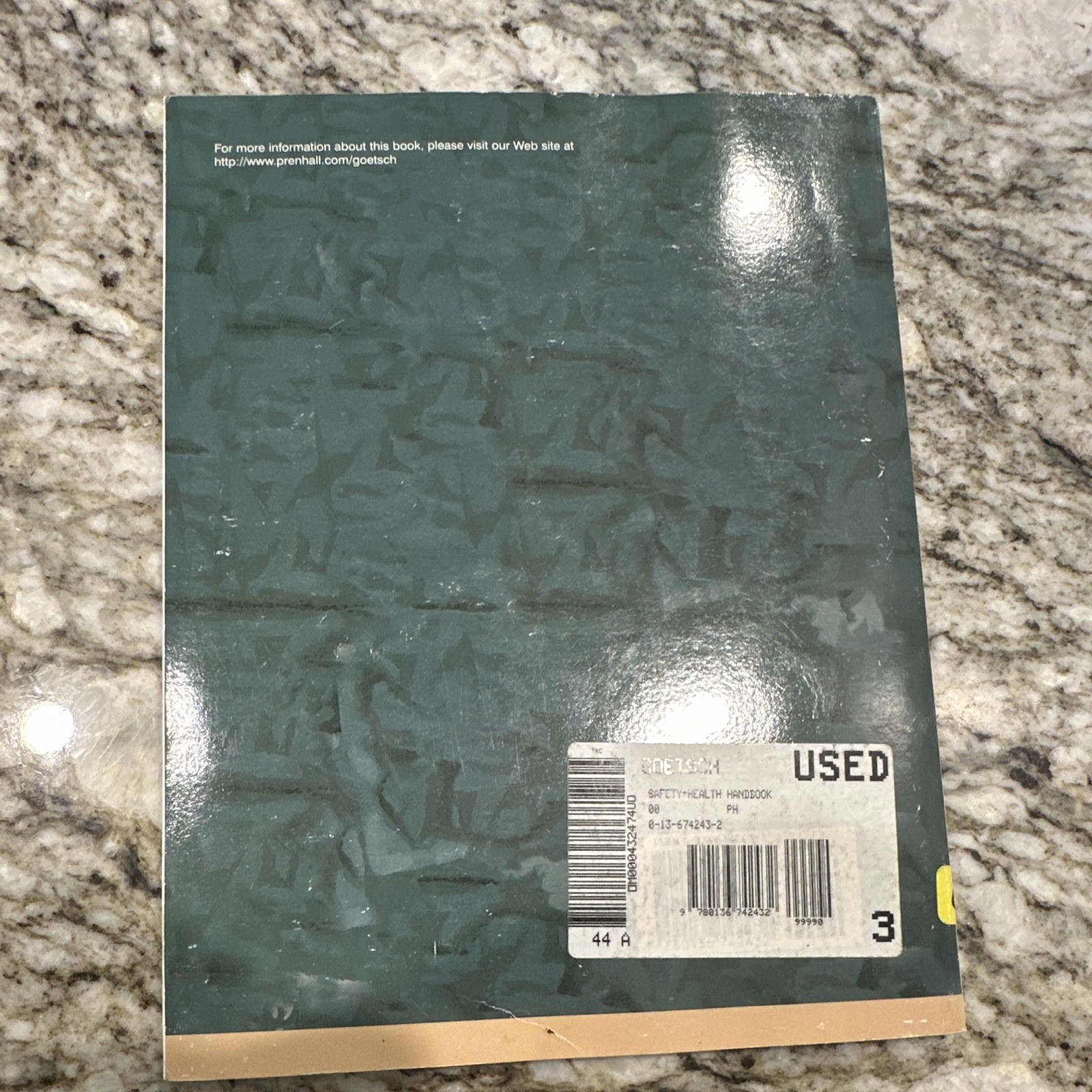 The Safety and Health Handbook David L. Goetsch Paperback 1998 Prentice Hall