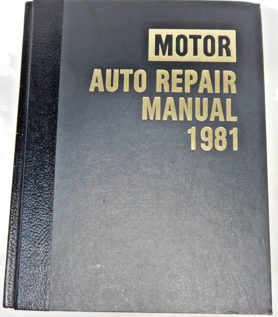 Motor Auto Repair Manual 1982 Large Hardback Cover Car Service Book Maintenance
