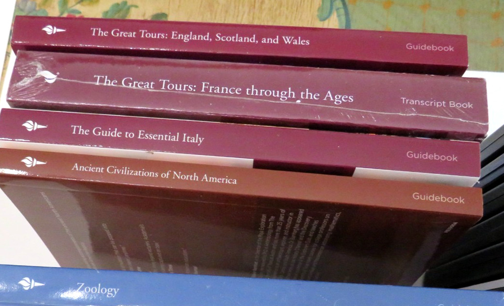 THE GREAT COURSES DVD LOT WITH BOOKS- LARGE GROUPING OF FACTORY SEALED SETS