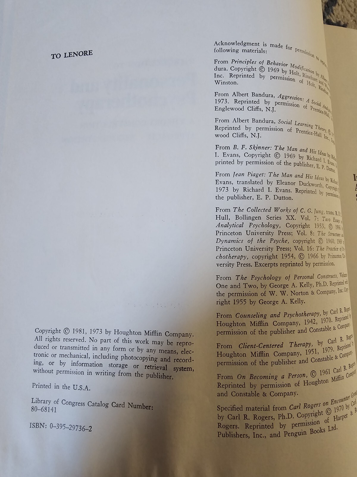 Introduction to Personality and Psychotherapy 2nd Edition