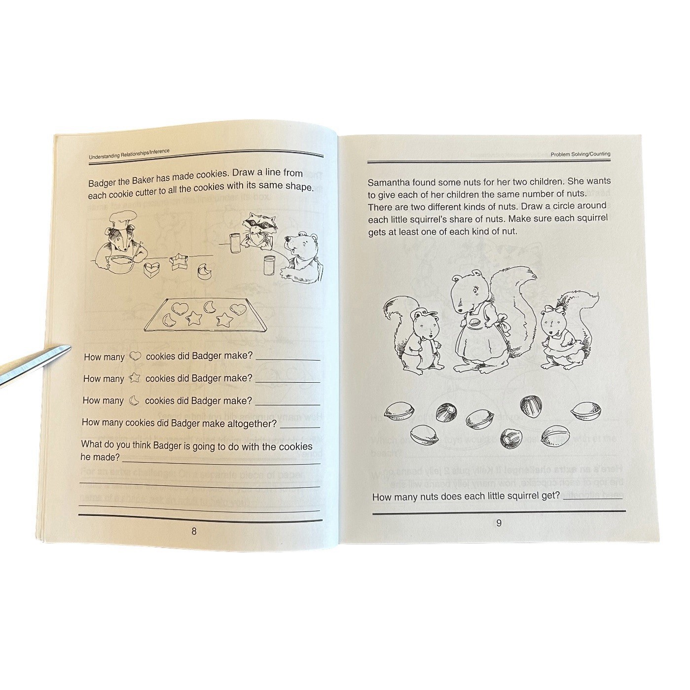 Puzzles & Games Teach Reading Math Ages 4-6 Teacher Workbook Resource Talented