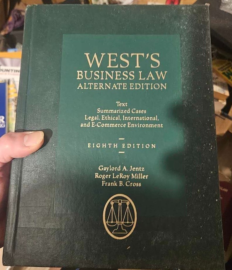 West’s Business Law 8th Edition Hardcover Textbook Miller/Jentz