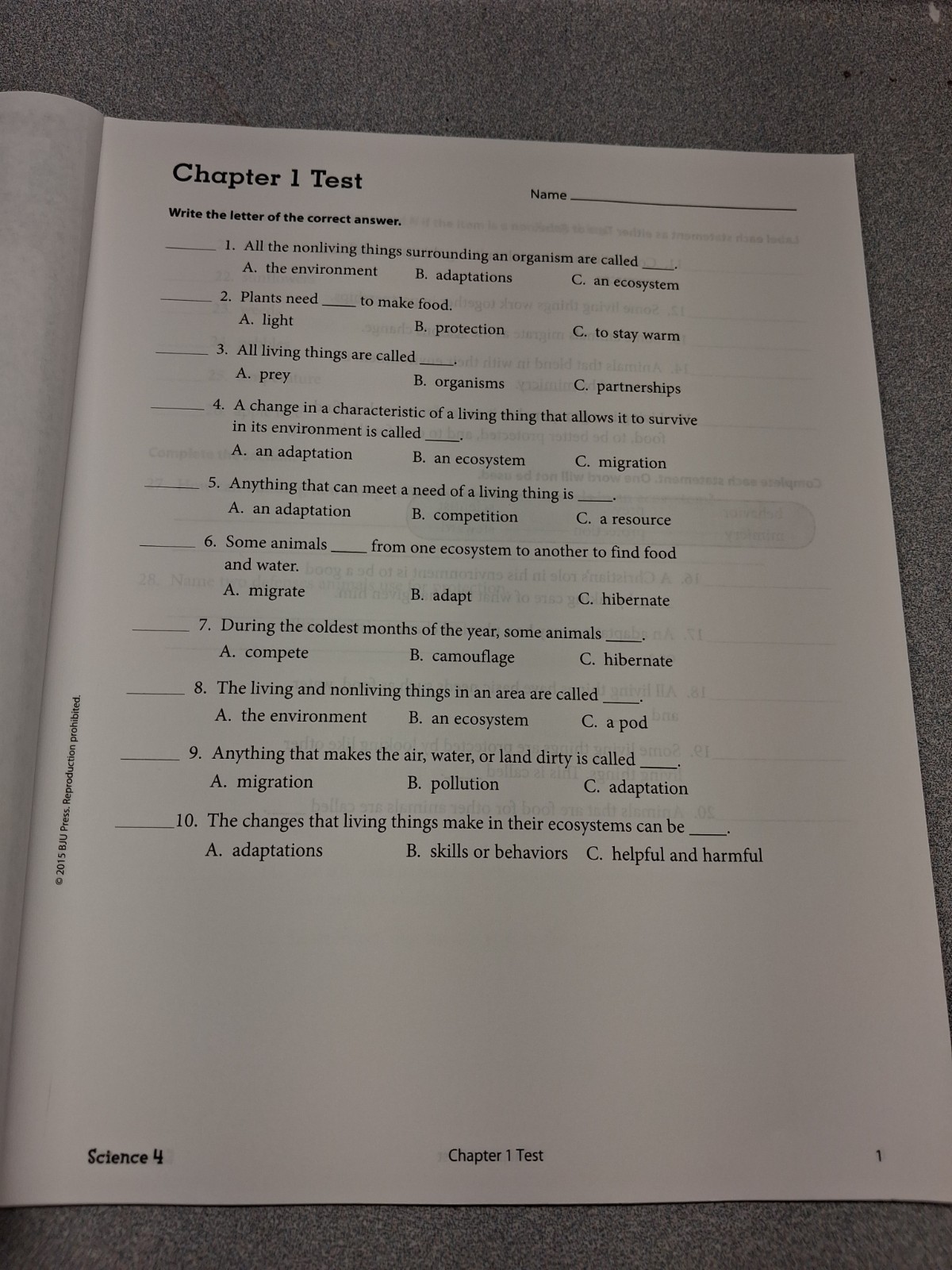 BJU Press Science 4 Child Kit New!!!!