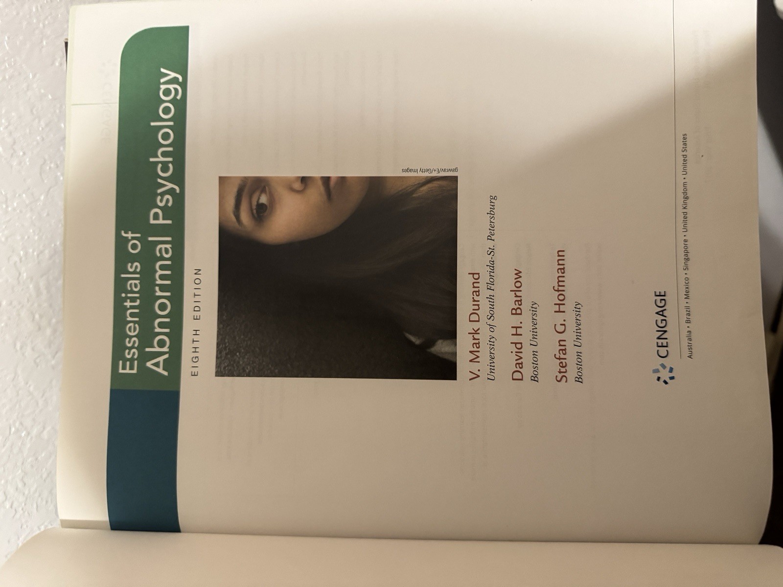 Essentials of Abnormal Psychology V. Mark Durand David H. Barlow 8e 8th Edition