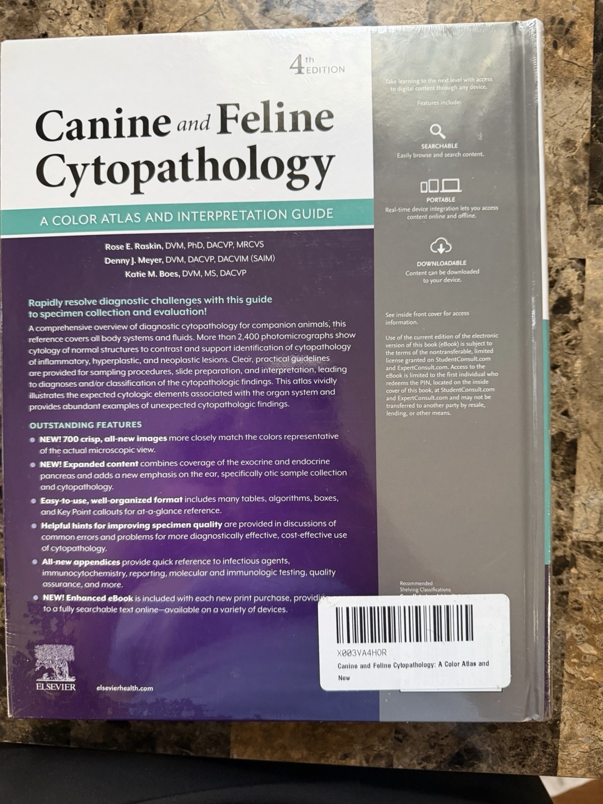 Elsevier Canine & Feline Cytopathology 4th Ed Hardcover + Enhanced Digital