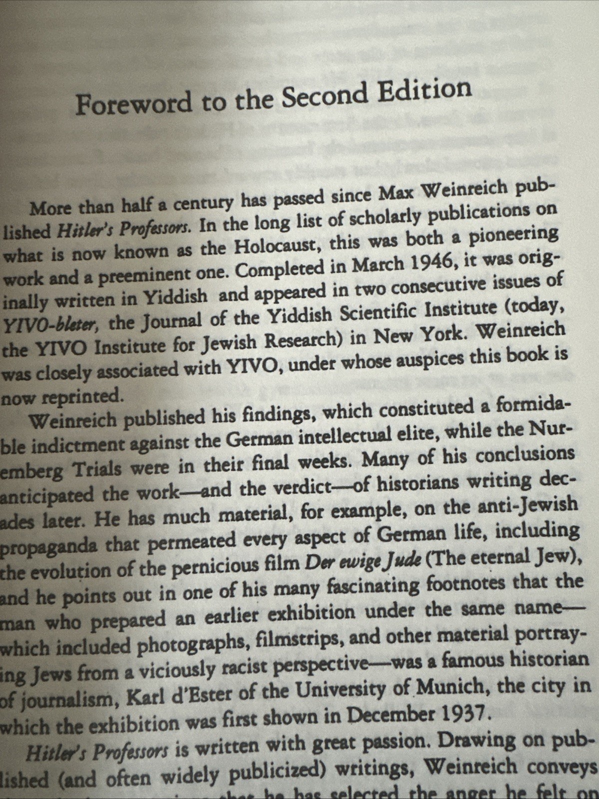 Hitler’s Professors: The Part of Scholarship in Germany’s Crimes Against