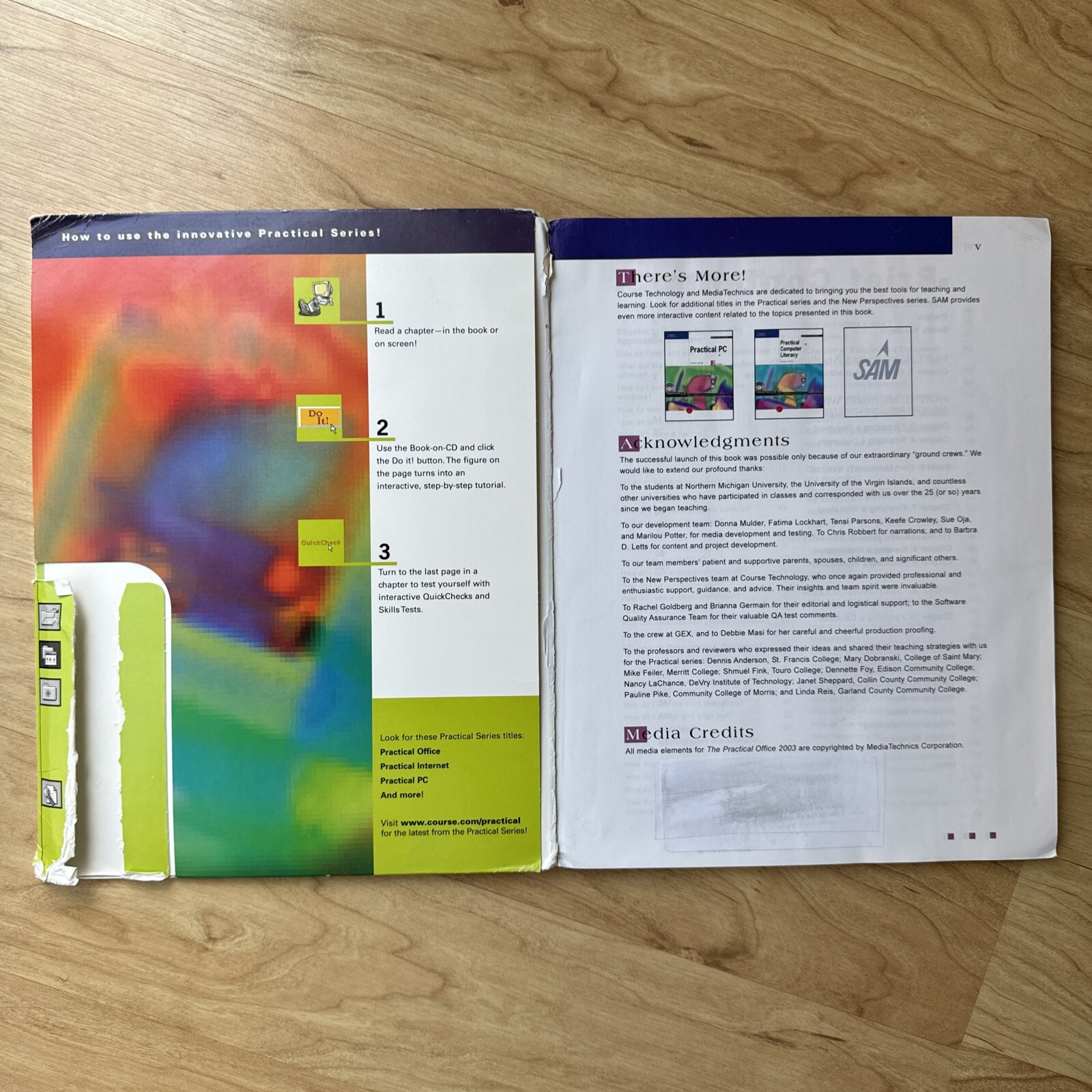 PRACTICAL SERIES MICROSOFT OFFICE 2003 BOOKLET AND PROGRAM CD THOMSON LEARNING