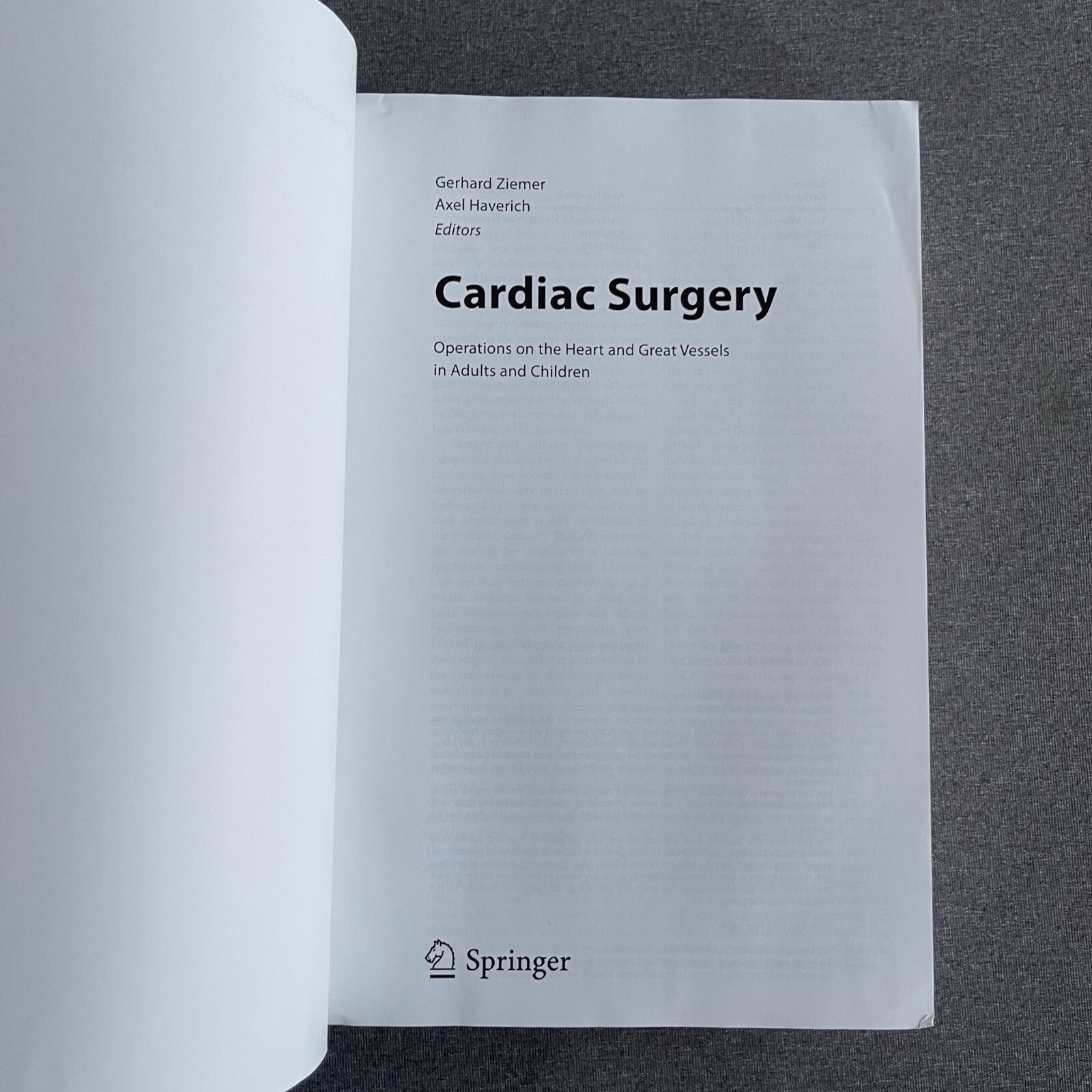Cardiac Surgery: Operations on the Heart and Great Vessels in Adults and Childre