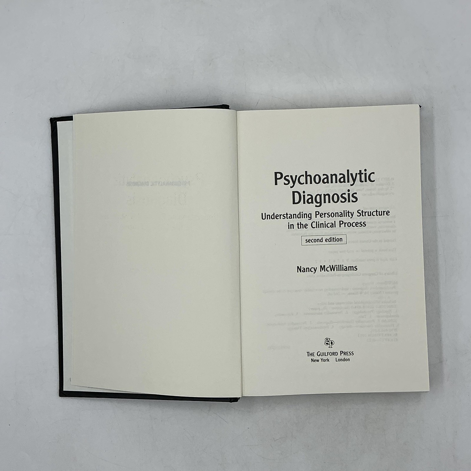 Psychoanalytic Diagnosis Nancy McWilliams 2011 Hardcover Guilford Press Black