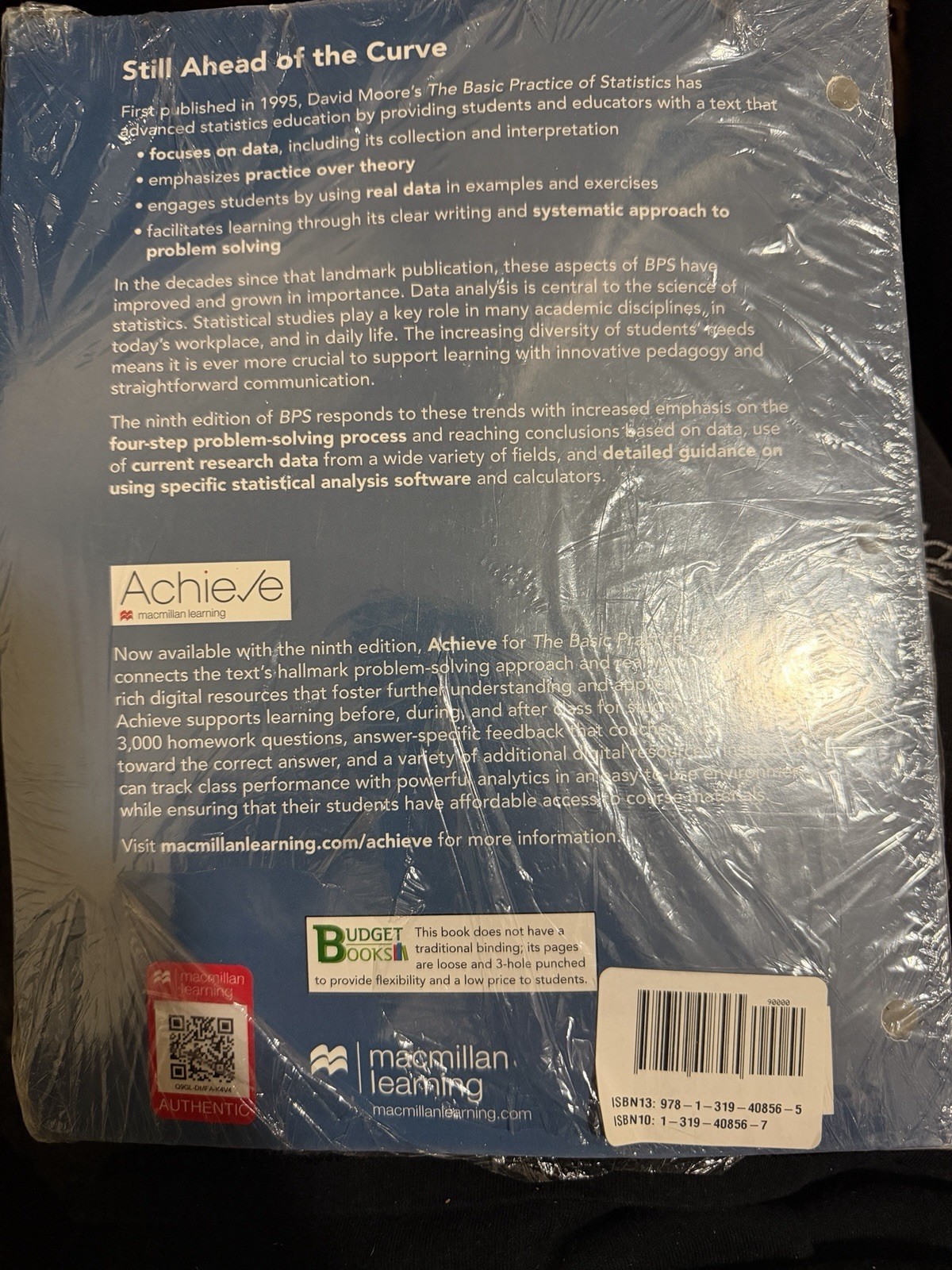Basic Practice of Statistics by David Moore, William Notz and Michael Fligner…