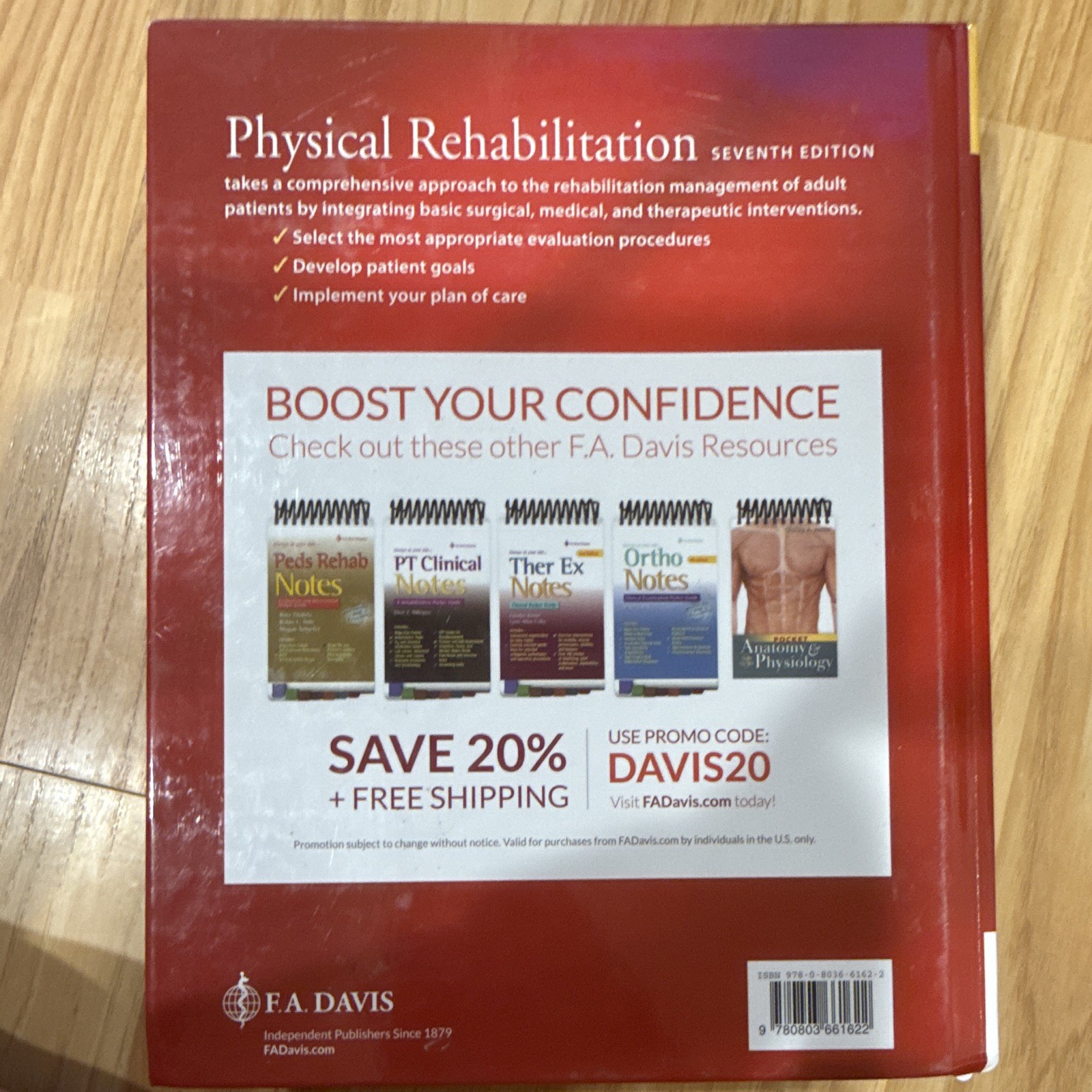 F.A. Davis Physical Rehabilitation 7th Ed Hardcover O’Sullivan Schmitz Fulk 2019
