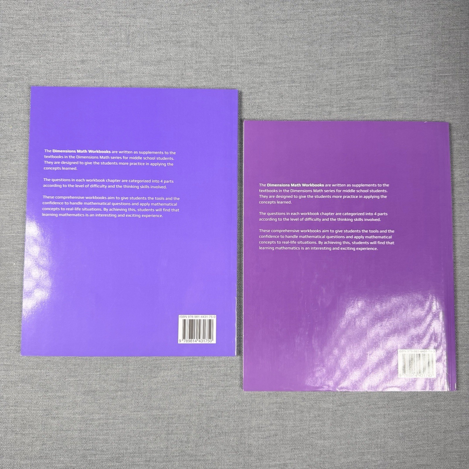 Singapore Math – Dimensions Math 7A & 7B Textbook Supplements Only, Paperback