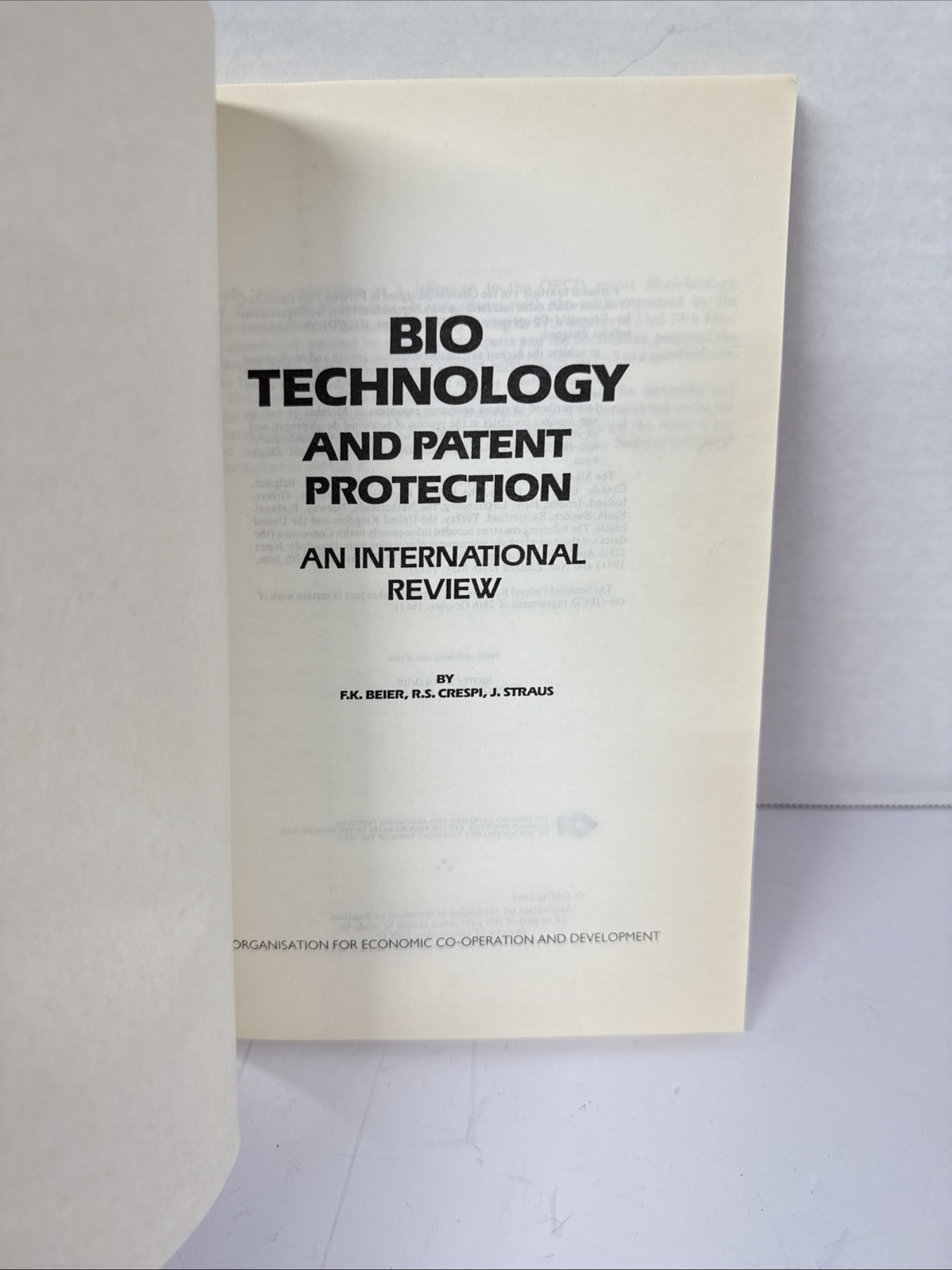 Bio Technology and Patent Protection: An International Review