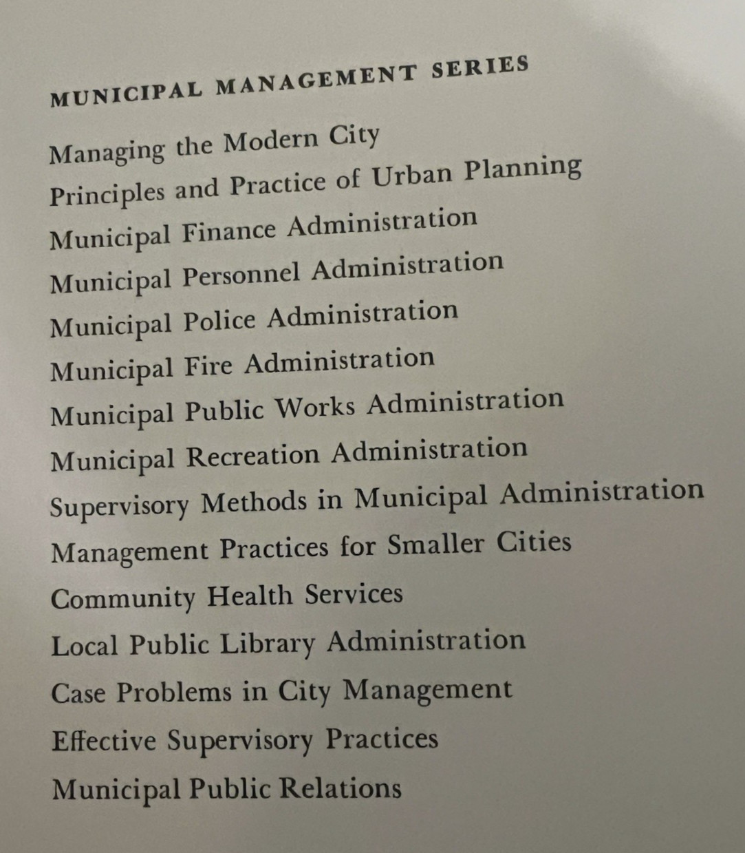 ICMA Municipal Management Series Hardcover Gold Lettering Starter Set 3/15