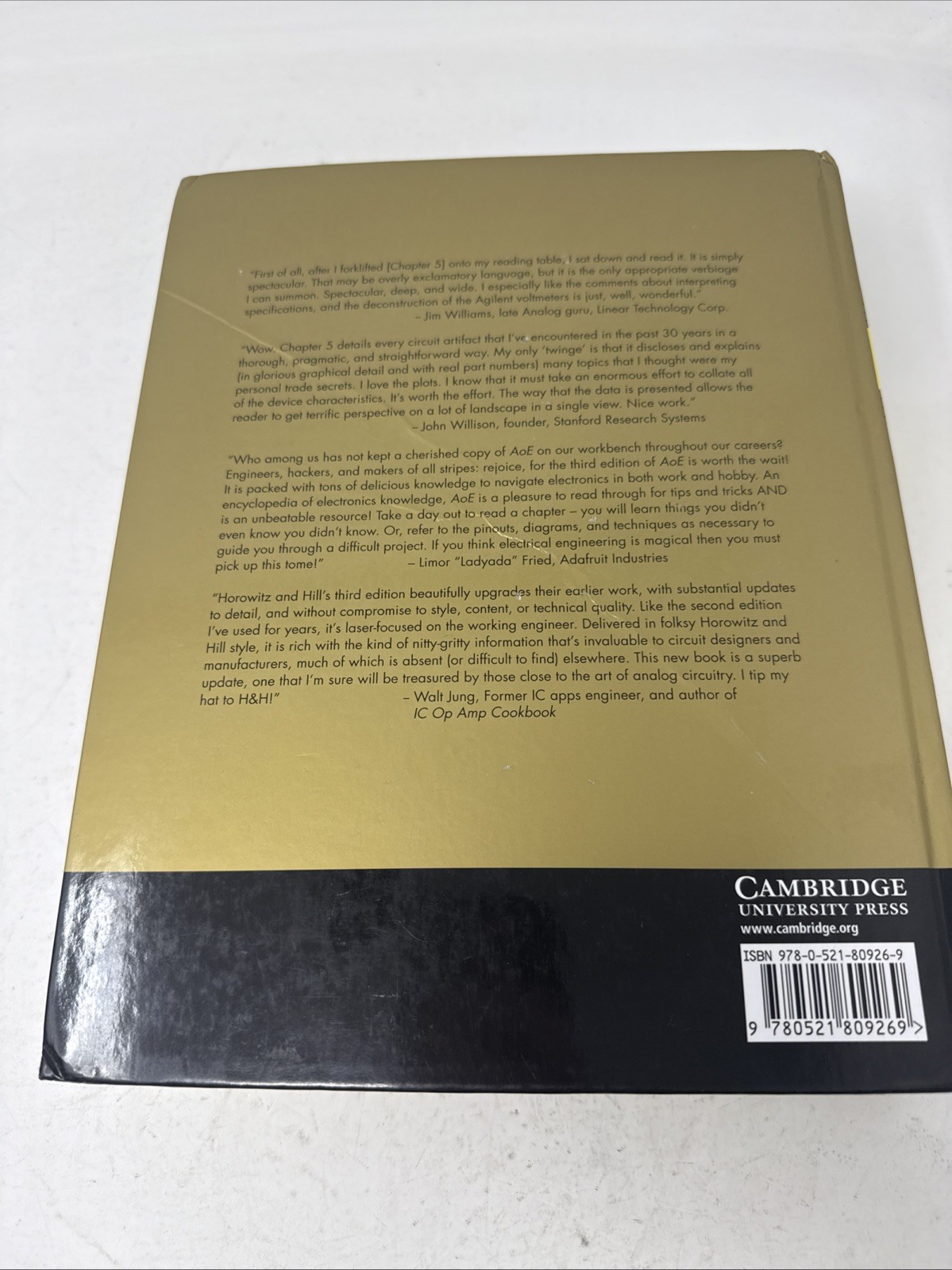 The Art of Electronics 3rd Edition Improved *Text Like New W/ Back Cover Crease