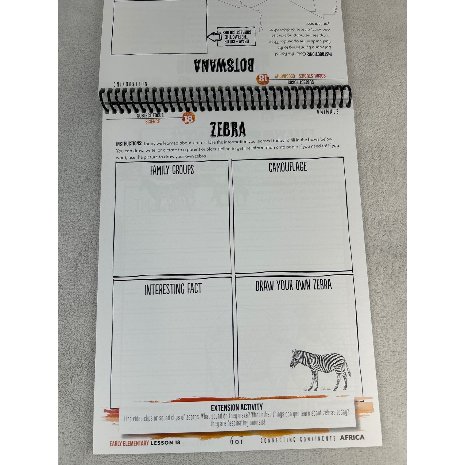 Gather Round Homeschool Africa Unit Study Early Elementary Student Workbook New