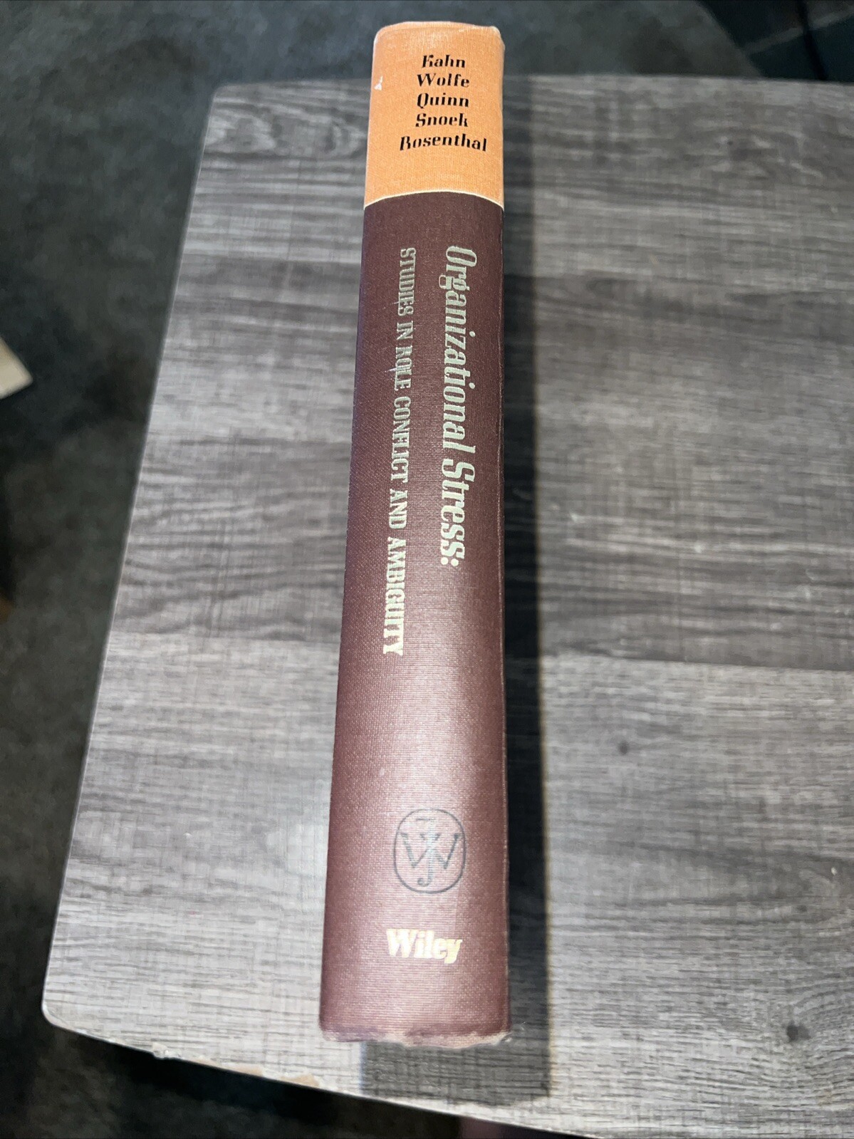 Organizational Stress Studies In Role Conflict & Ambiguity /John Wiley & Sons/b5