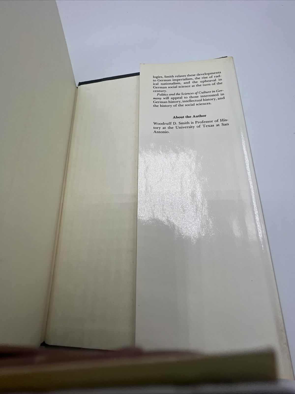 Politics and the Sciences of Culture in Germany, 1840-1920 By Woodruff D Smith