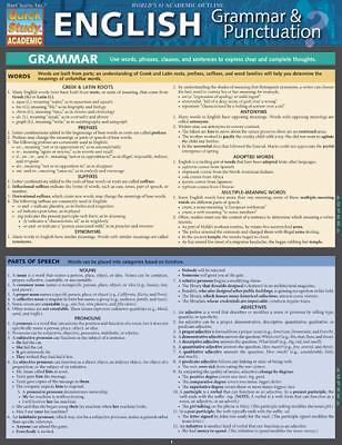 English Grammar & Punctuation (Quick Study Academic) BarCharts, Inc. pamphlet U
