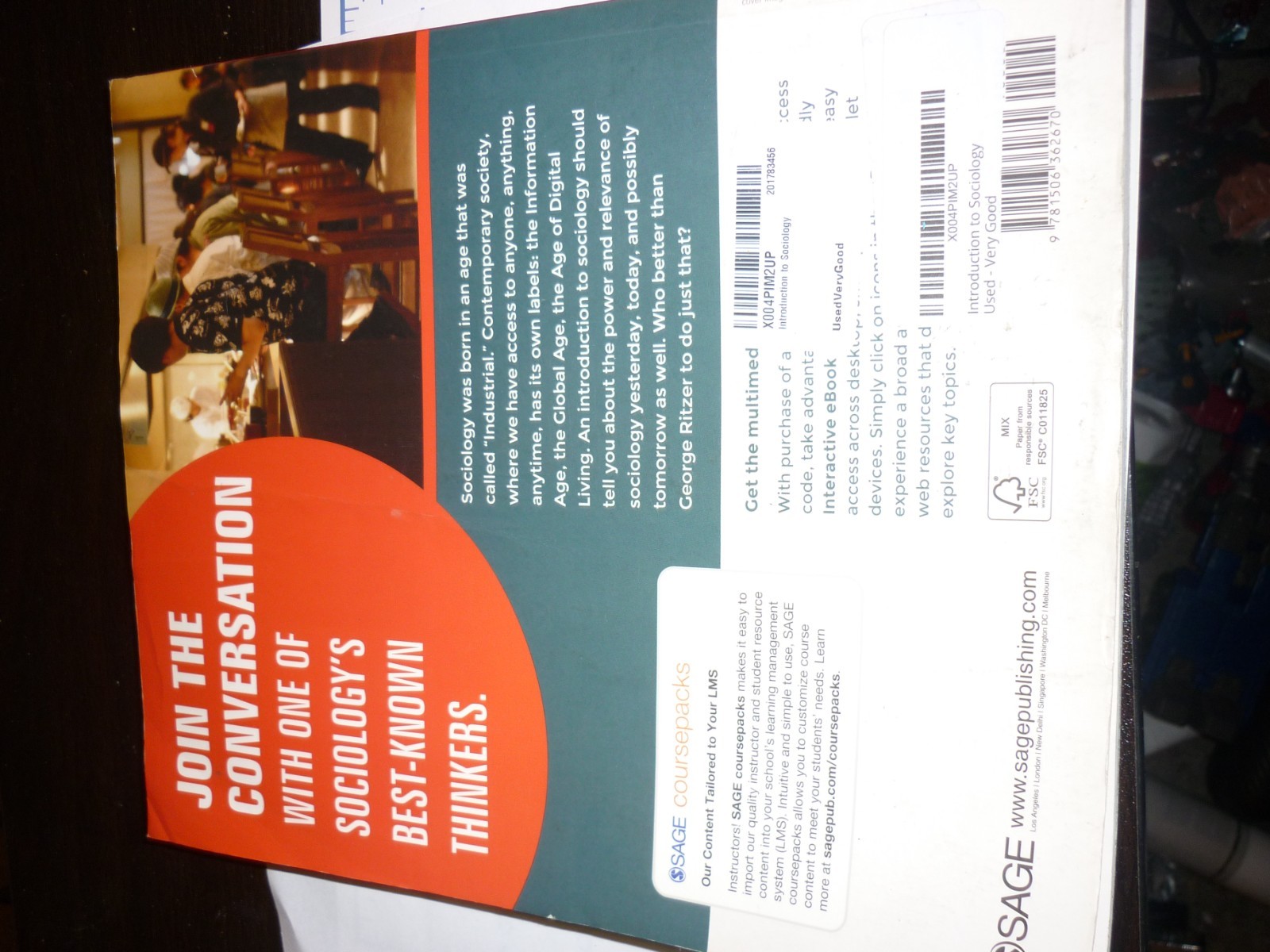 Introduction to Sociology – Paperback By Ritzer, George – VERY GOOD