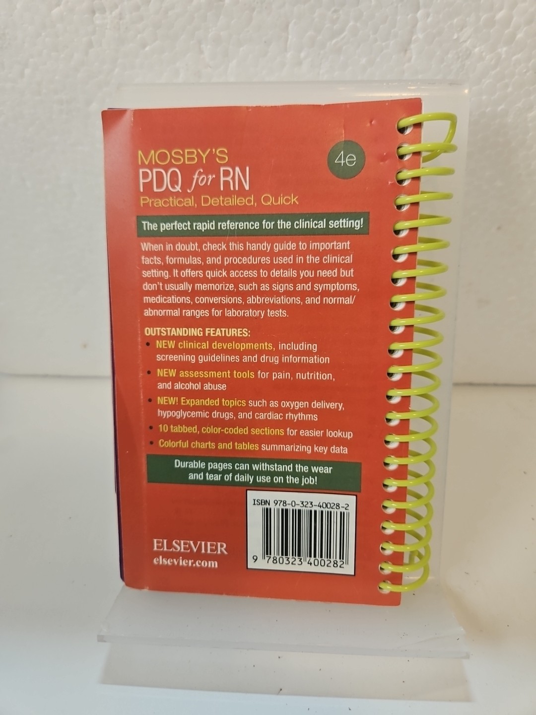 Mosby’s PDQ for RN – Spiral-Bound NO MARKINGS