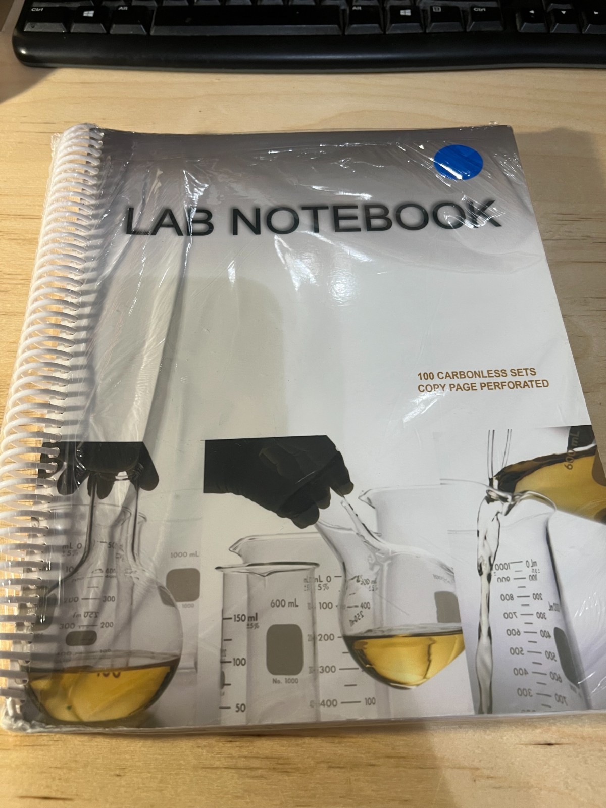 BARBAKAM Lab Notebook 100 Carbonless Pages Spiral Bound (Copy Page Perforated)
