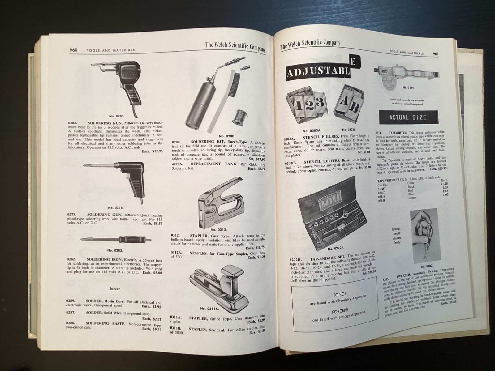 1968 Welch Laboratory Apparatus Hardcover Scientific Catalog