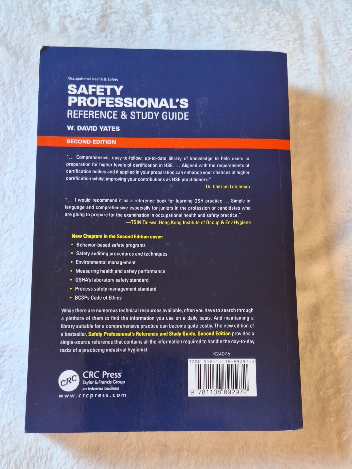 Safety Professsionals Reference And Study Guide 2nd Edition Yates SC