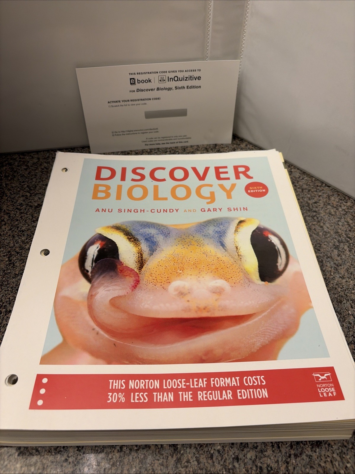 Discover Biology, 6th Ed. by Singh-Cundy & Shin (2017, Ringbound) w/ Access Code