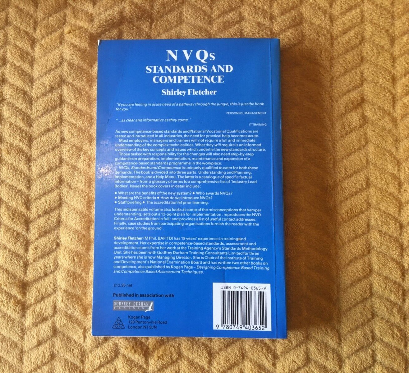 NVQ’s STANDARDS AND COMPETENCE SHIRLEY FLETCHER – KOGAN PAGE 1991