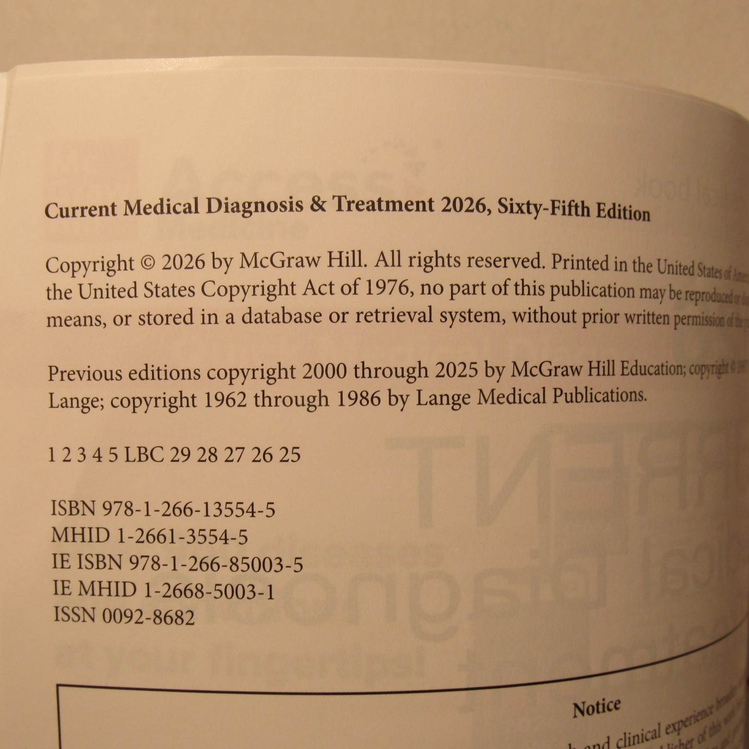 Maxine A. Papdakis CURRENT MEDICAL DIAGNOSIS & TEATMENT (PB-2026-UPDATED)